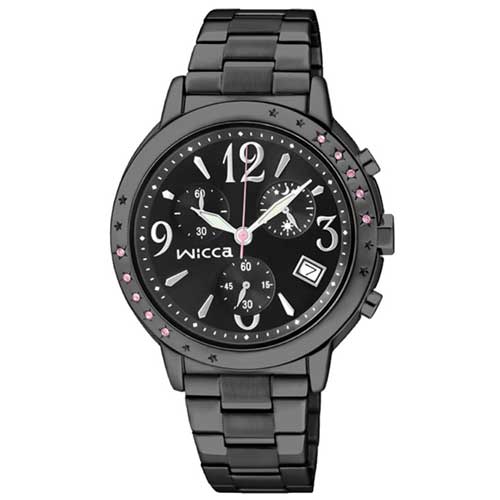 CITIZEN wicca 粉紅之星少女風腕錶(BM1-148-51)