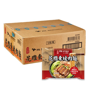 【台酒】花雕東坡肉袋麵200g*12包