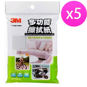 【3M】 多功能汽車擦拭布PN1014(10片/包)X5入